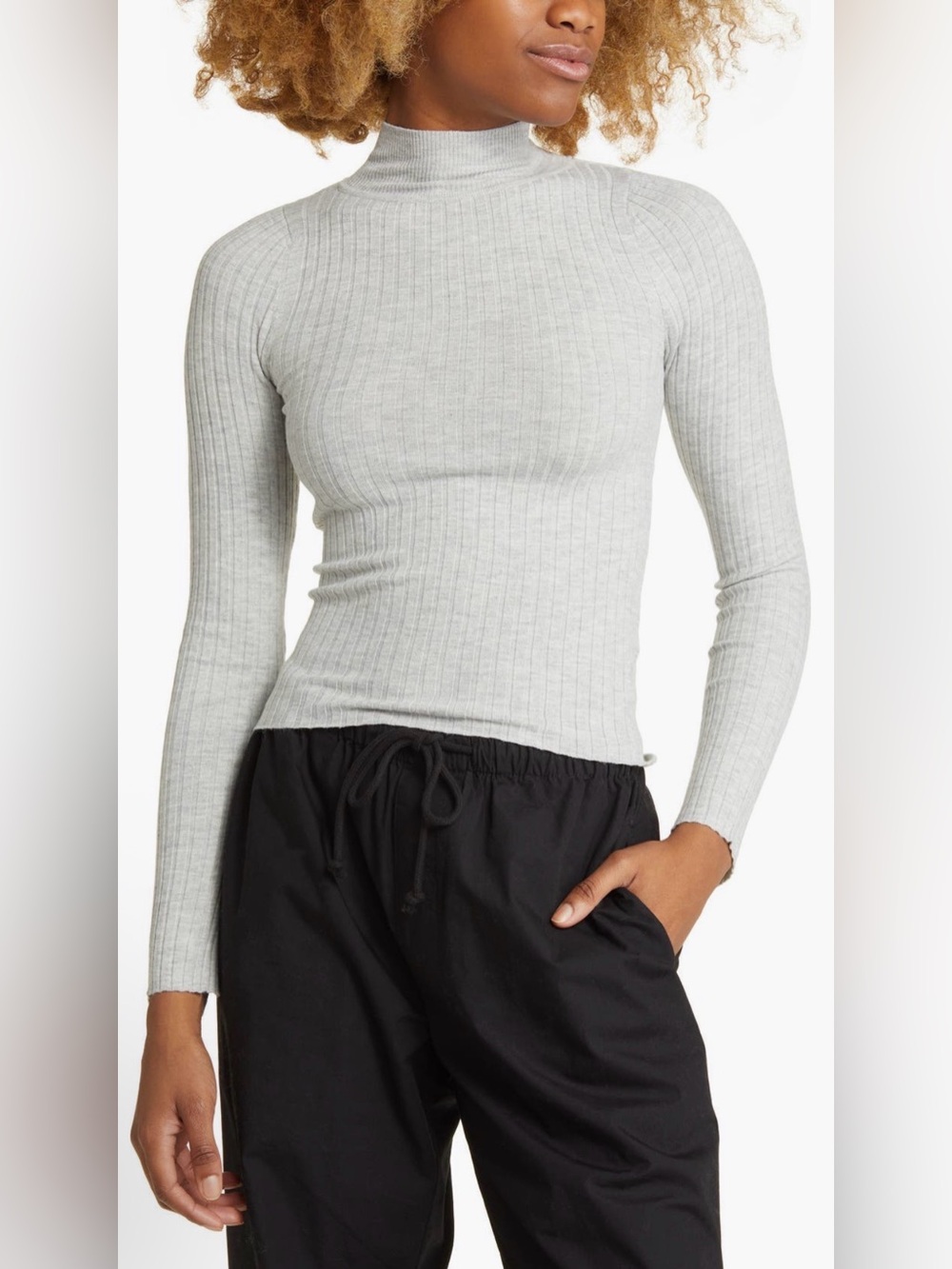 ASOS Turtleneck Rib Crop Sweater